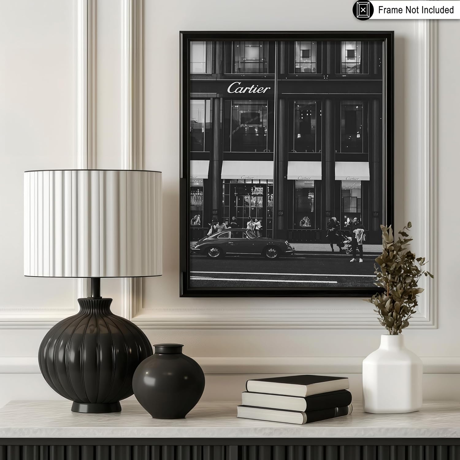 Poster Master Timeless Fashion Poster - Store Front Print - Architecture Art - Luxury Brand Art - Gift for Men, Women & Fashionista - Chic Decor for Living Room or Bedroom - 16x20 UNFRAMED Wall Art