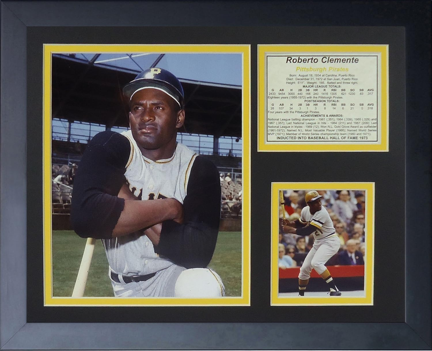 Legends Never Die Roberto Clemente Portrait Framed Photographic Print