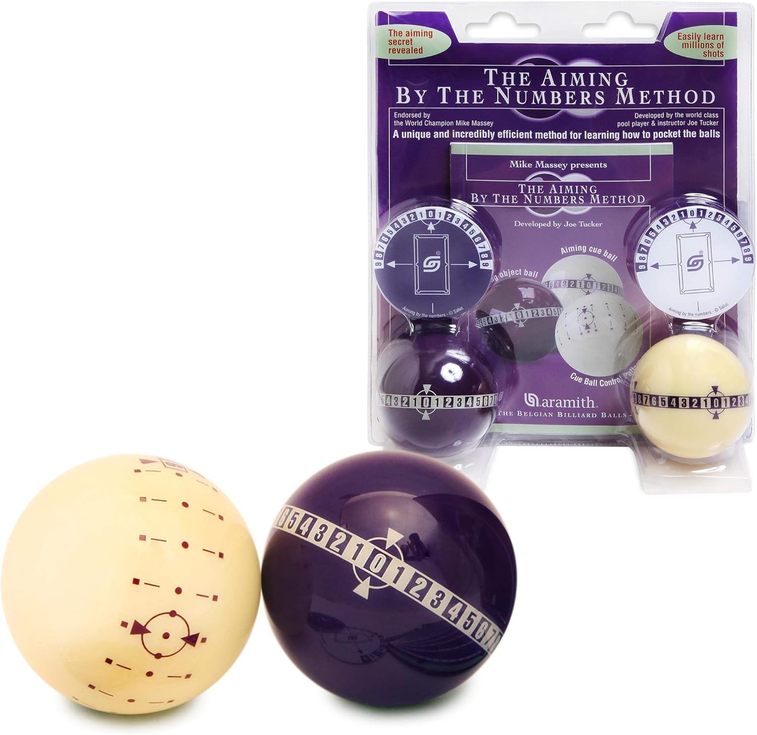 2-Piece Aim by Numbers Billiard Ball Set