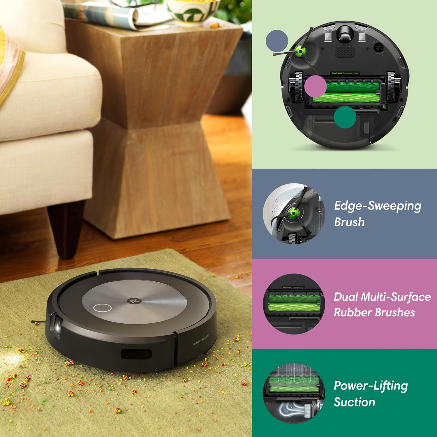 Open Box iRobot® Roomba® j7+ (7550) Self-Emptying Robot Vacuum Cleaner - Smart Mapping