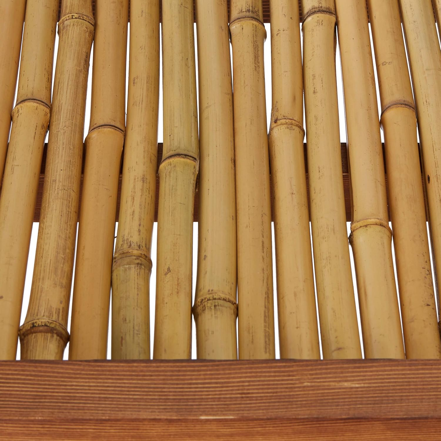 Oriental Furniture Japanese Bamboo Bench with Wood Frame