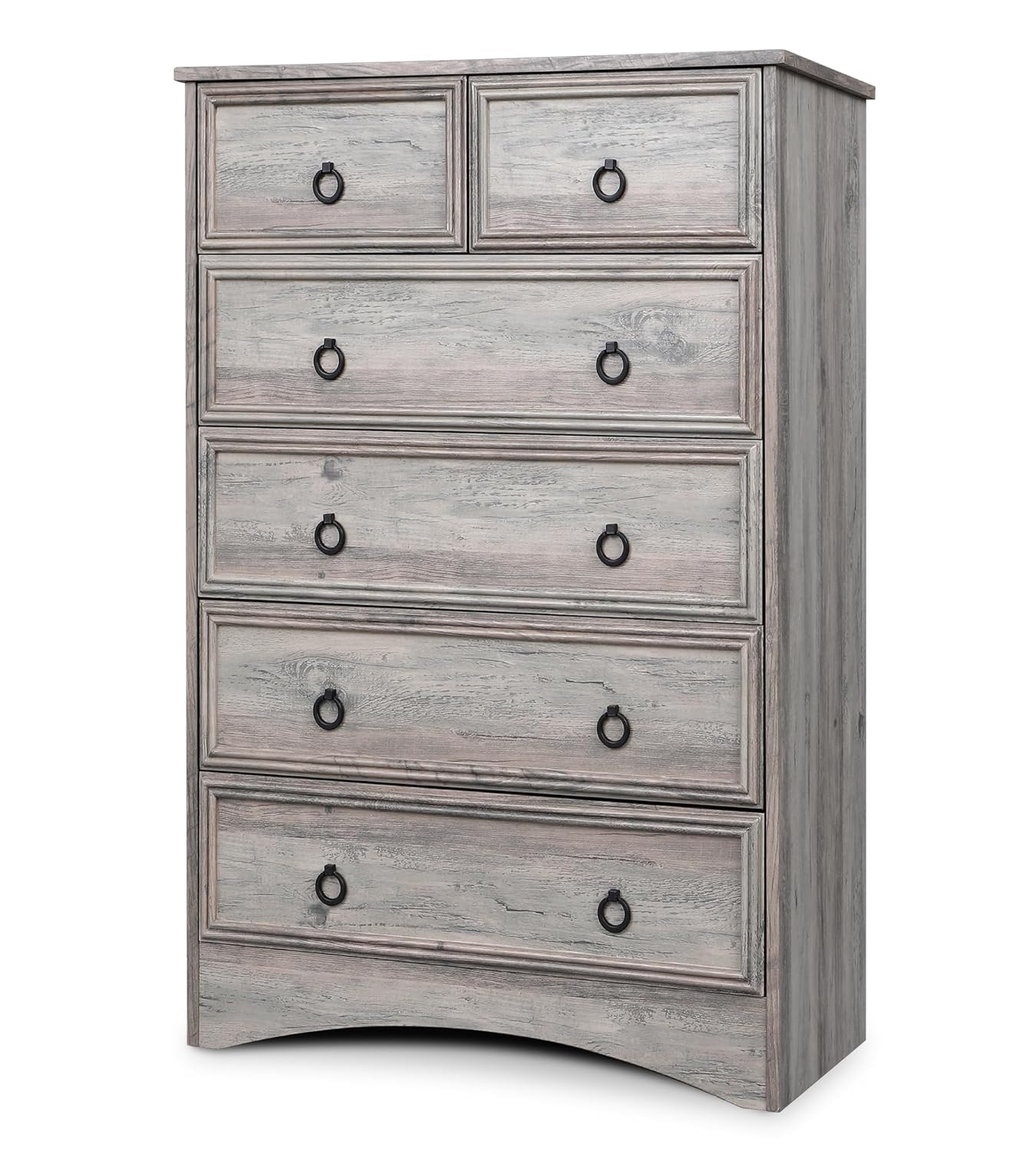 6 Drawer Dresser, Tall Wood Chest of Drawers Dressers for Bedroom, Living Room, Gray