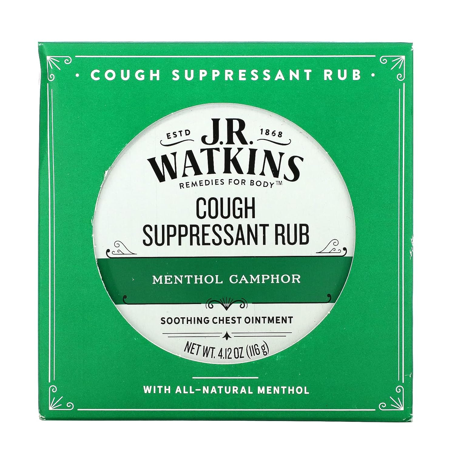 J.R. Watkins Menthol Camphor Menthol Camphor Ointment 4.12 oz