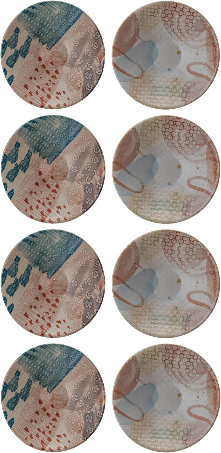 Bloomingville Abstract Elegance Stoneware Bowl Set, Multicolor, Set of 4