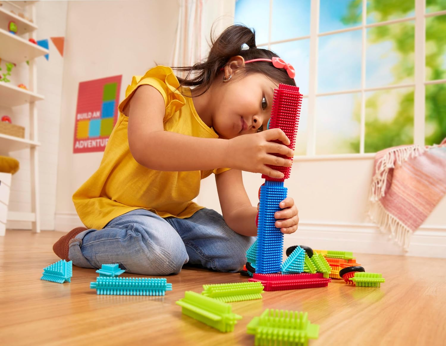 Battat – Bristle Blocks – STEM Interlocking Building Blocks – 36 Pieces Playset – Developmental Toys for Toddlers & Kid – Basic Builder Box – 2+ Years