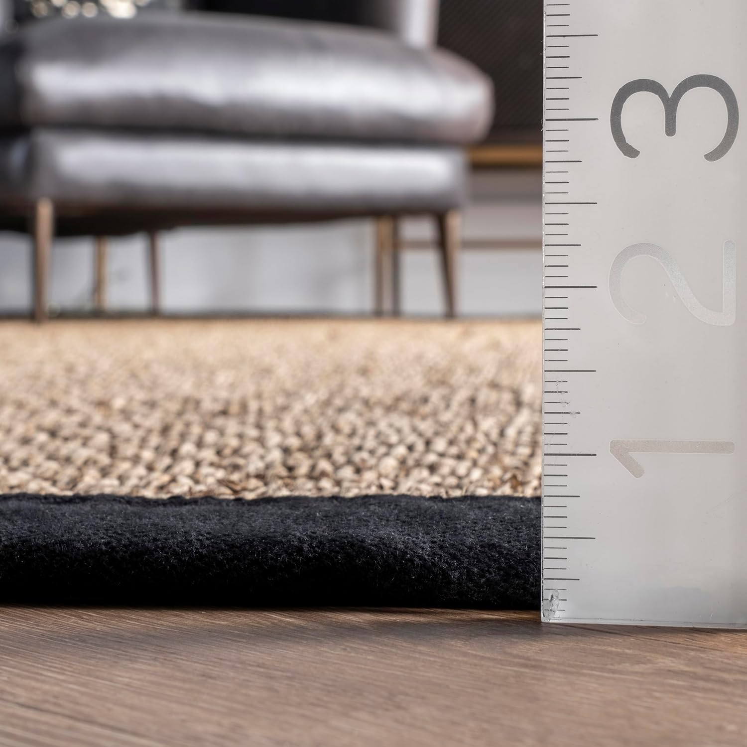 nuLOOM Elijah Farmhouse Seagrass Area Rug, 9' x 12', Black