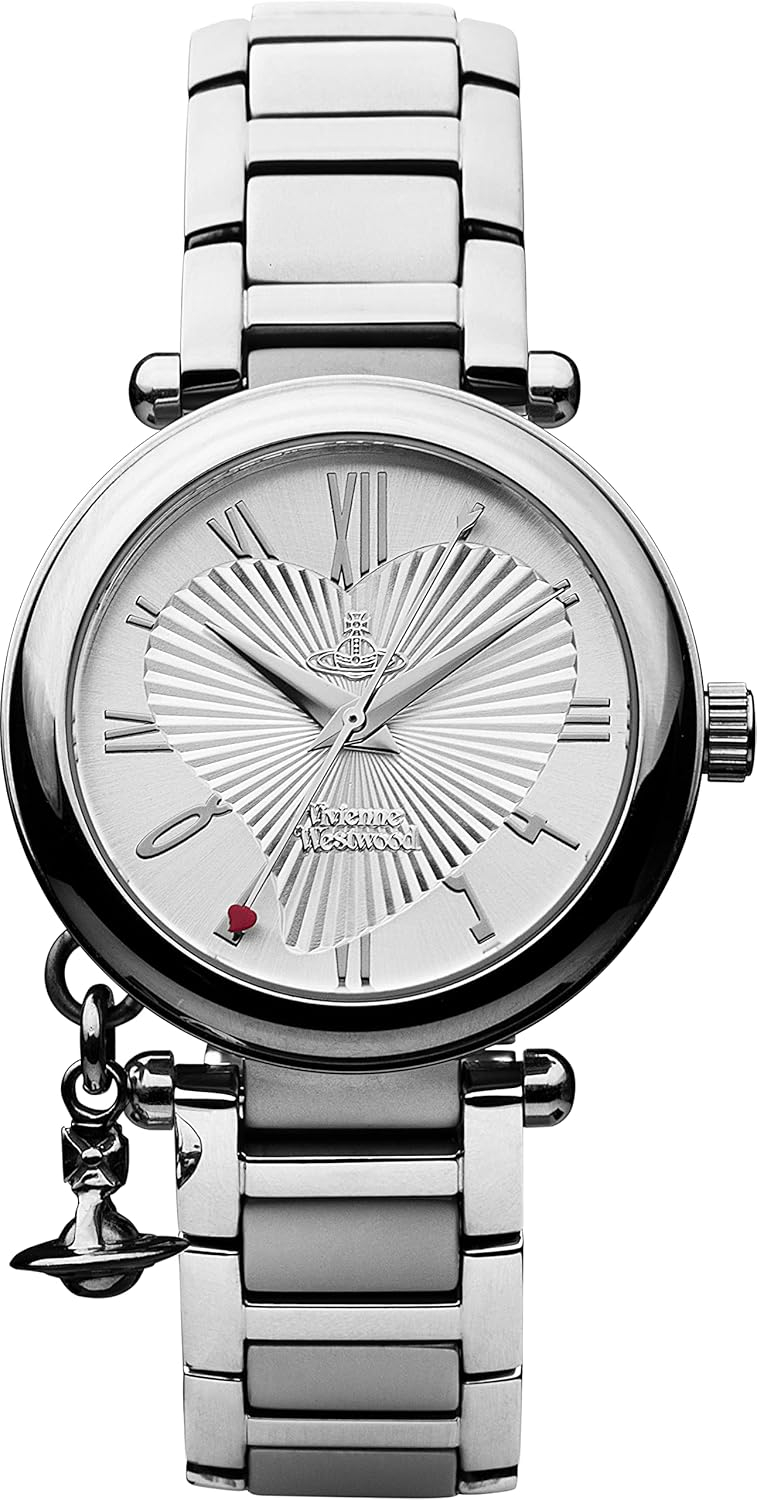 Vivienne Westwood Women's Orb Quartz Watch with Silver Dial Analogue Display and Stainless Steel Bracelet