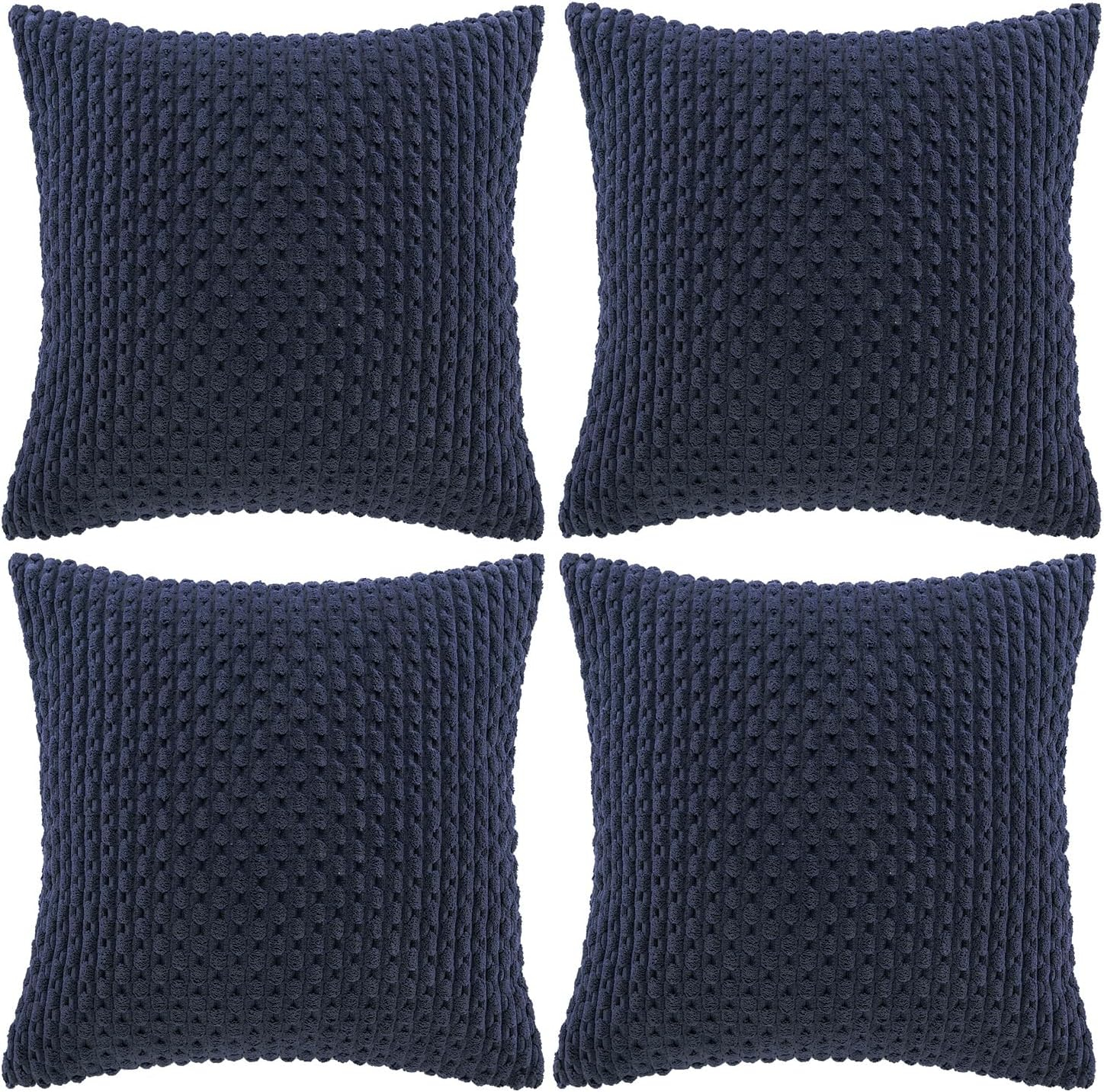 Houndstooth Cotton Blend Reversible Pillow Cover (Set of 4)
