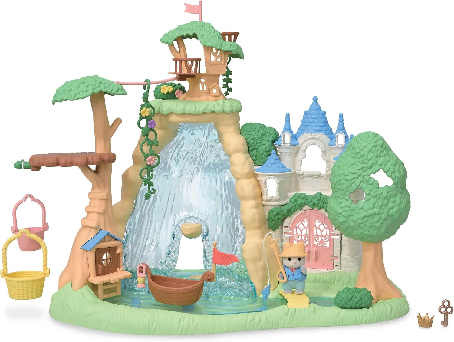 Calico Critters Secret Forest Falls, Dollhouse Playset with Figure and Accessories