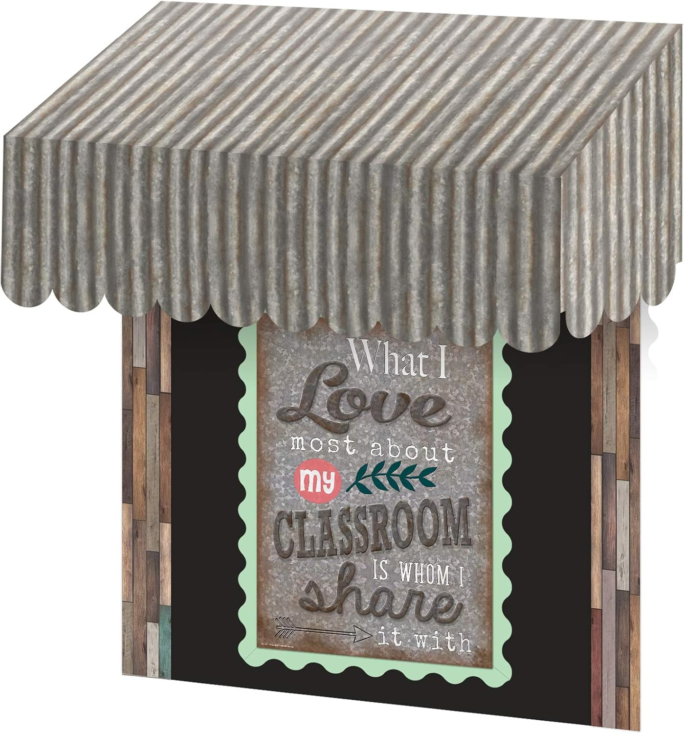 Home Sweet Classroom Corrugated Metal Design Awning