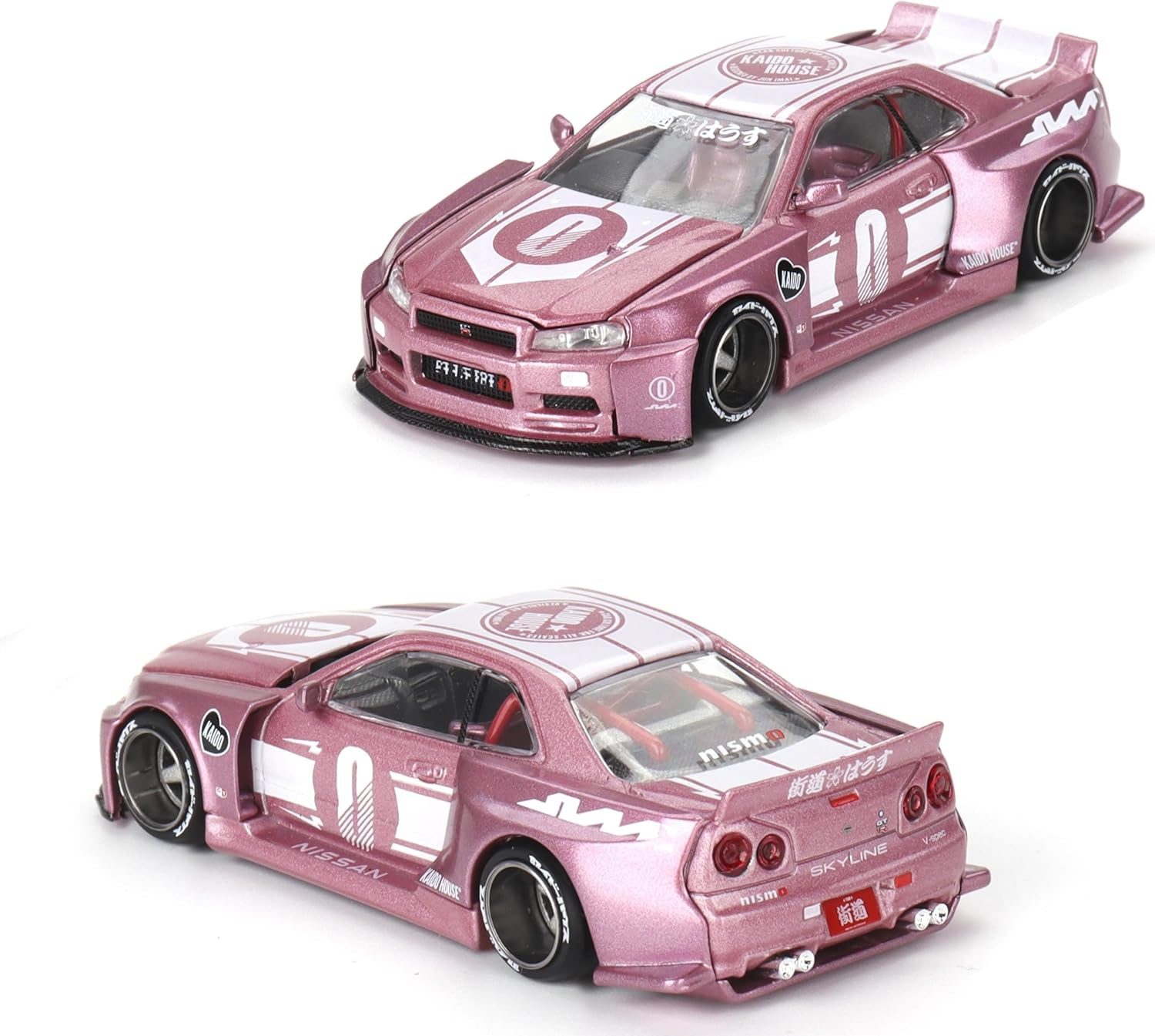 (Pre-order) Kaido House x Mini GT Nissan Skyline GT-R R34 Kaido Racing Factory V1 - Pink