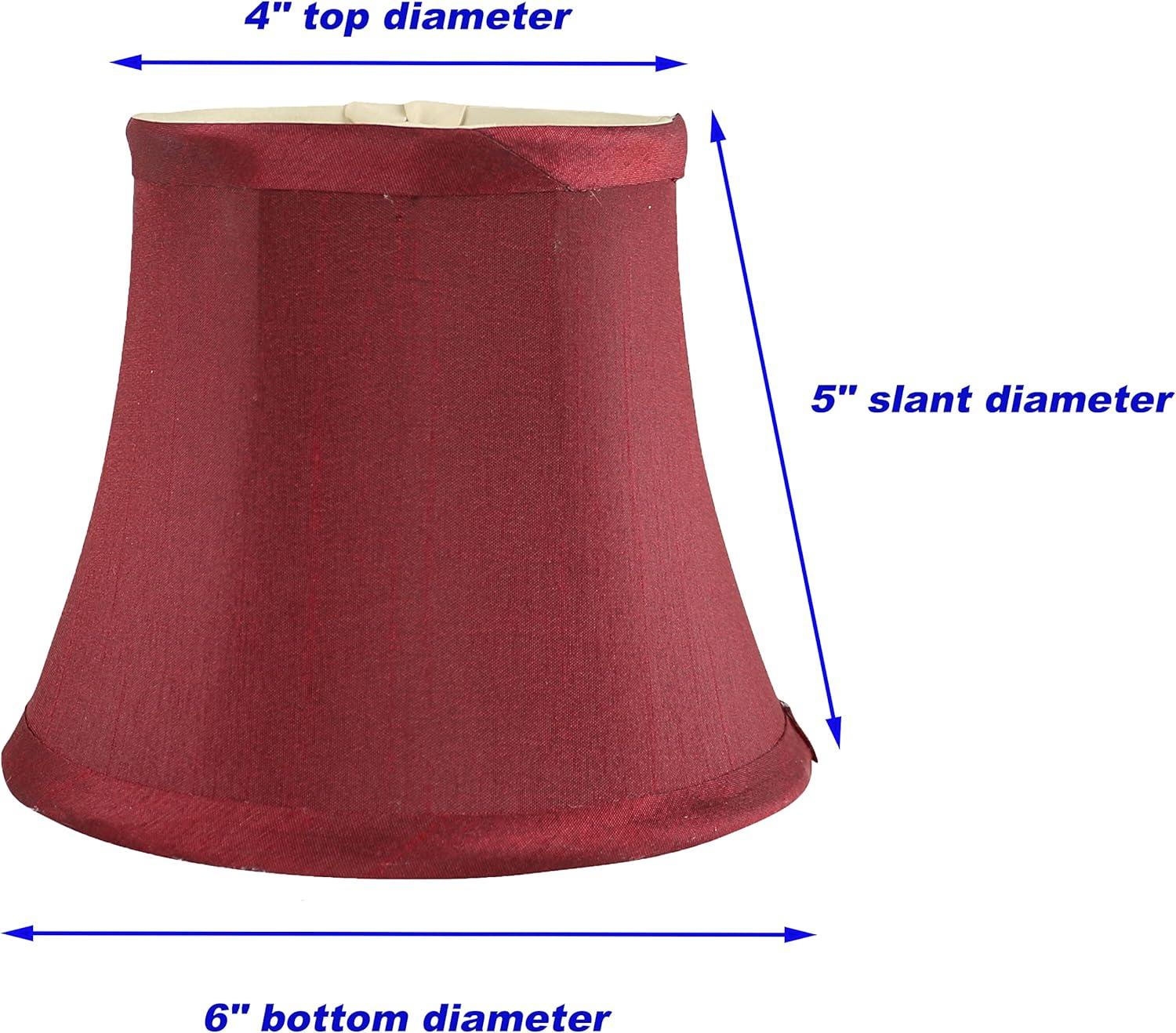 Meriville Set of 5 Burgundy Faux Silk Clip On Chandelier Lamp Shades, 4-inch by 6-inch by 5-inch