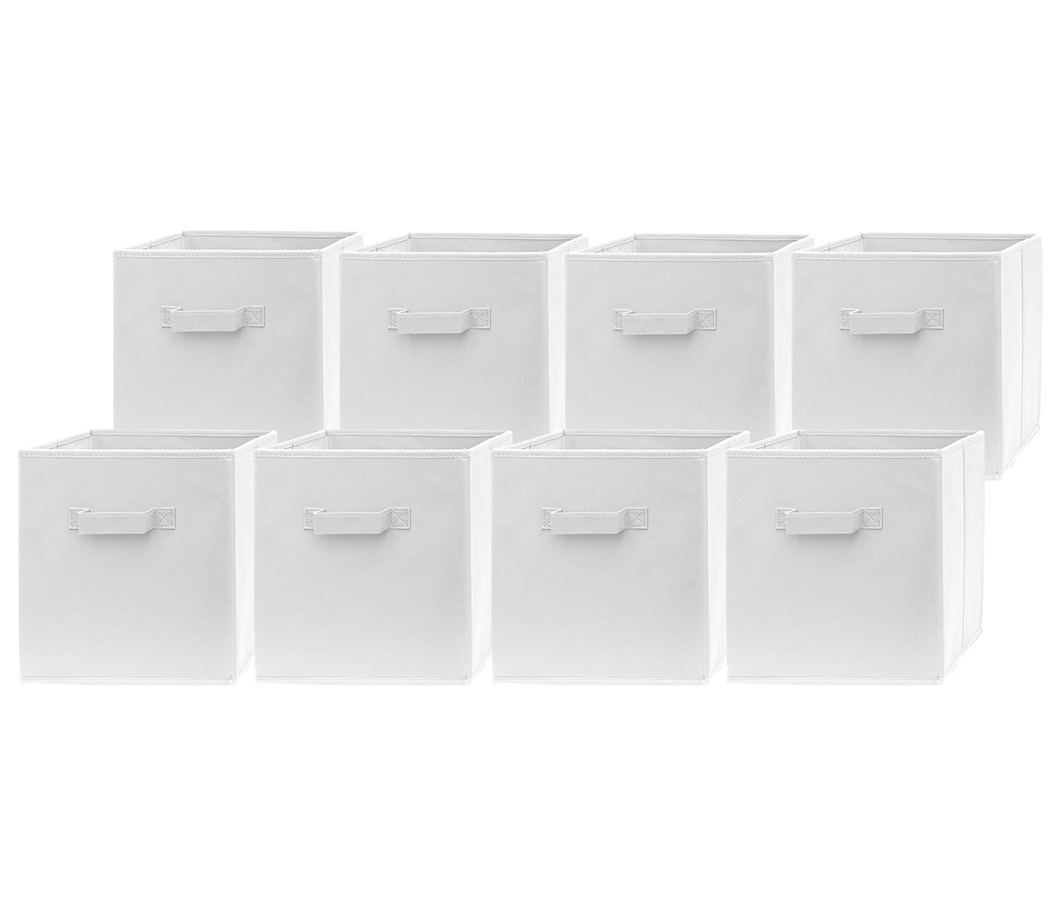 Pomatree Fabric Storage Bins, 11 Inch Storage Cube Baskets, 8 Pack (Colorful)
