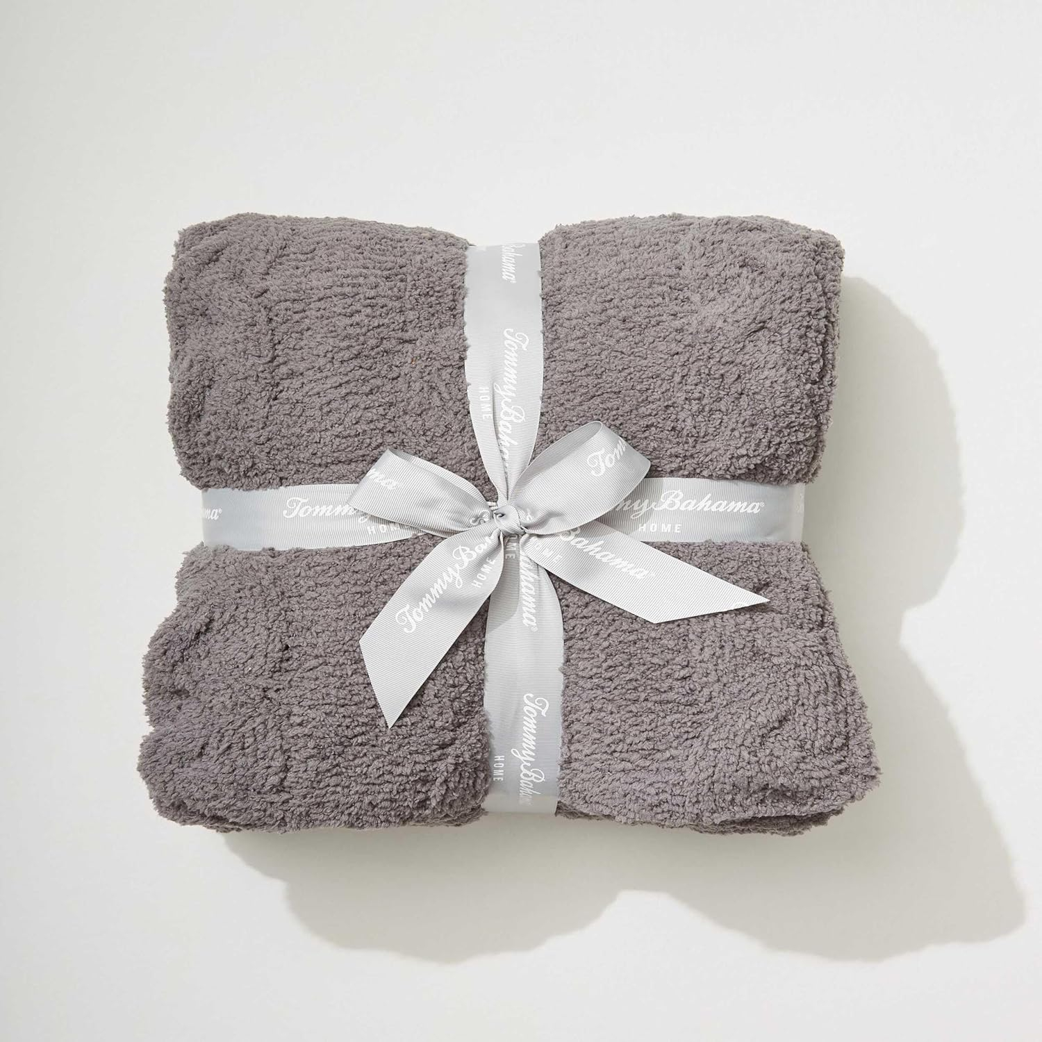 Tommy Bahama- Throw Blanket, Ultra Soft Chenille Bedding Set, Luxury Bedding for Bed or Couch (Solid Grey, 50 x 70)