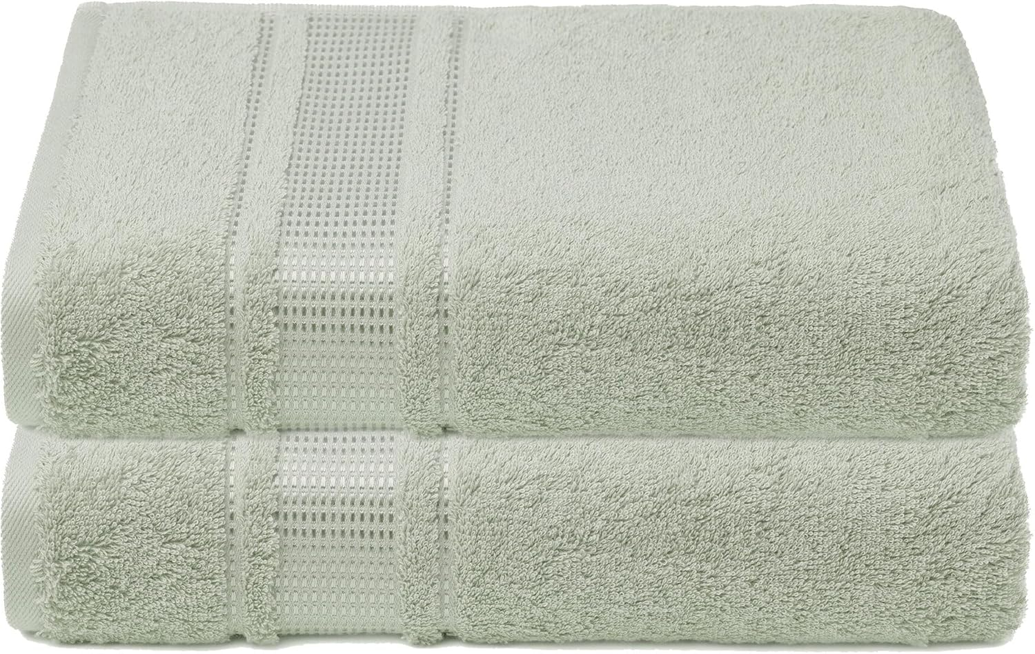 Melissa Linen, 2 Piece Hand Towel Pack Premium Cotton Soft Absorbent 20 x 35 in, Mint Green