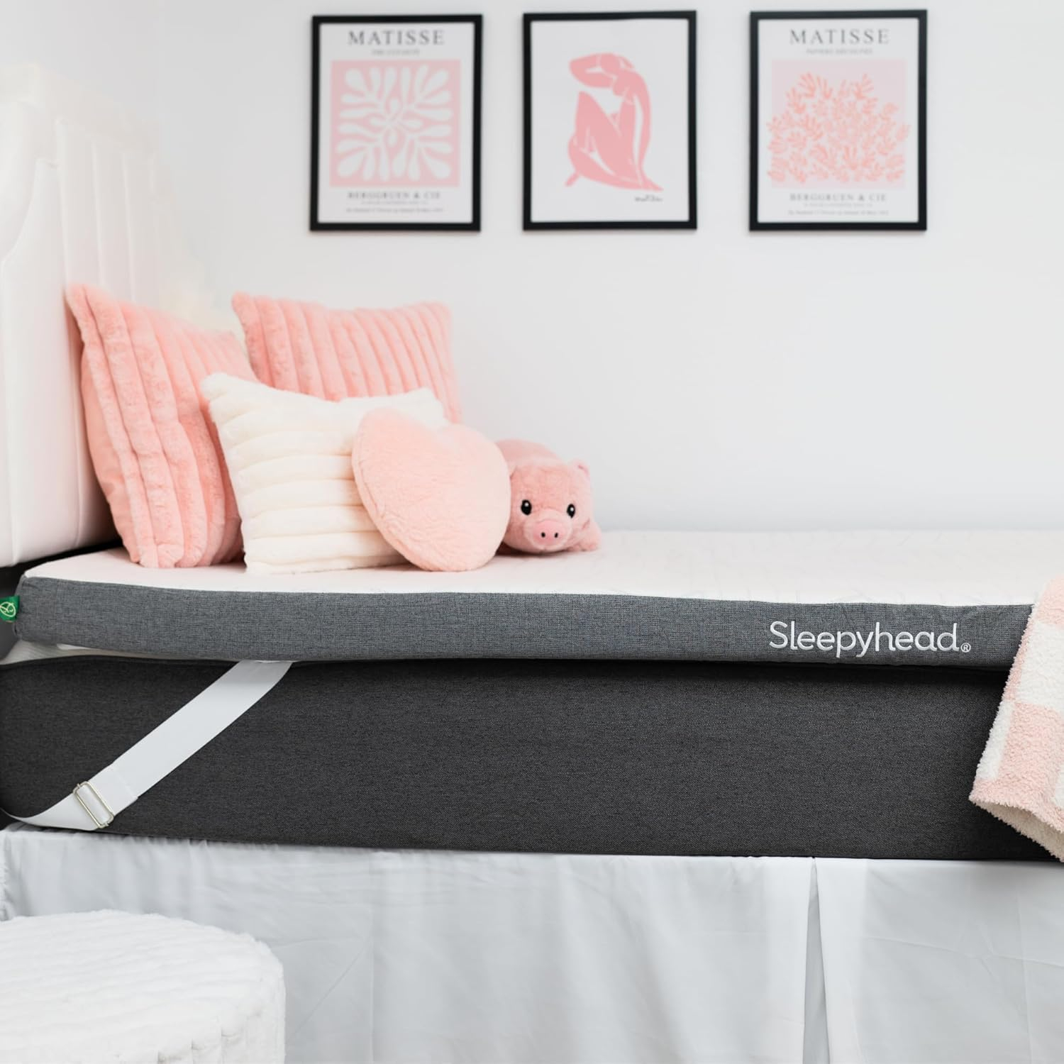 Sleepyhead Twin XL 2 Inch Super Memory Foam Mattress Topper for College Dorm – Copper & Gel Infused, Cooling, Washable Cover, Thick & Comfortable Mattress Pad, Dorm Room Essentials (XL Twin 2")