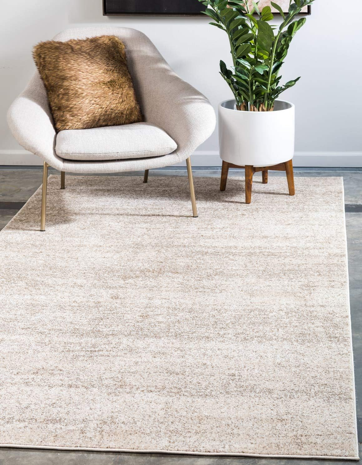 Unique Loom Lucille Del Mar 8 x 8 (ft) Loomed Polypropylene Terracotta/Red Square Indoor Distressed/Overdyed Area rug