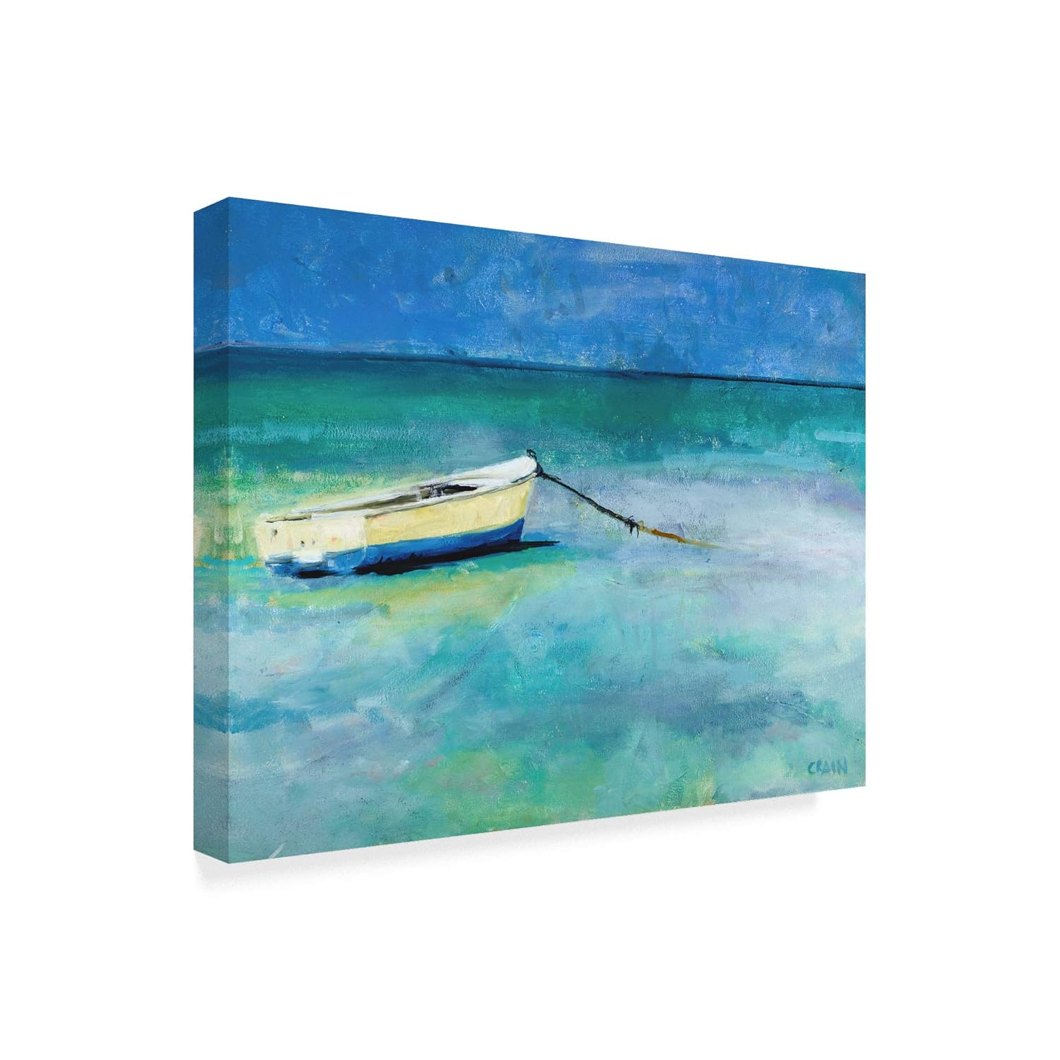 Trademark Fine Art 'Water Taxi Boat' Canvas Art by Curt Crain