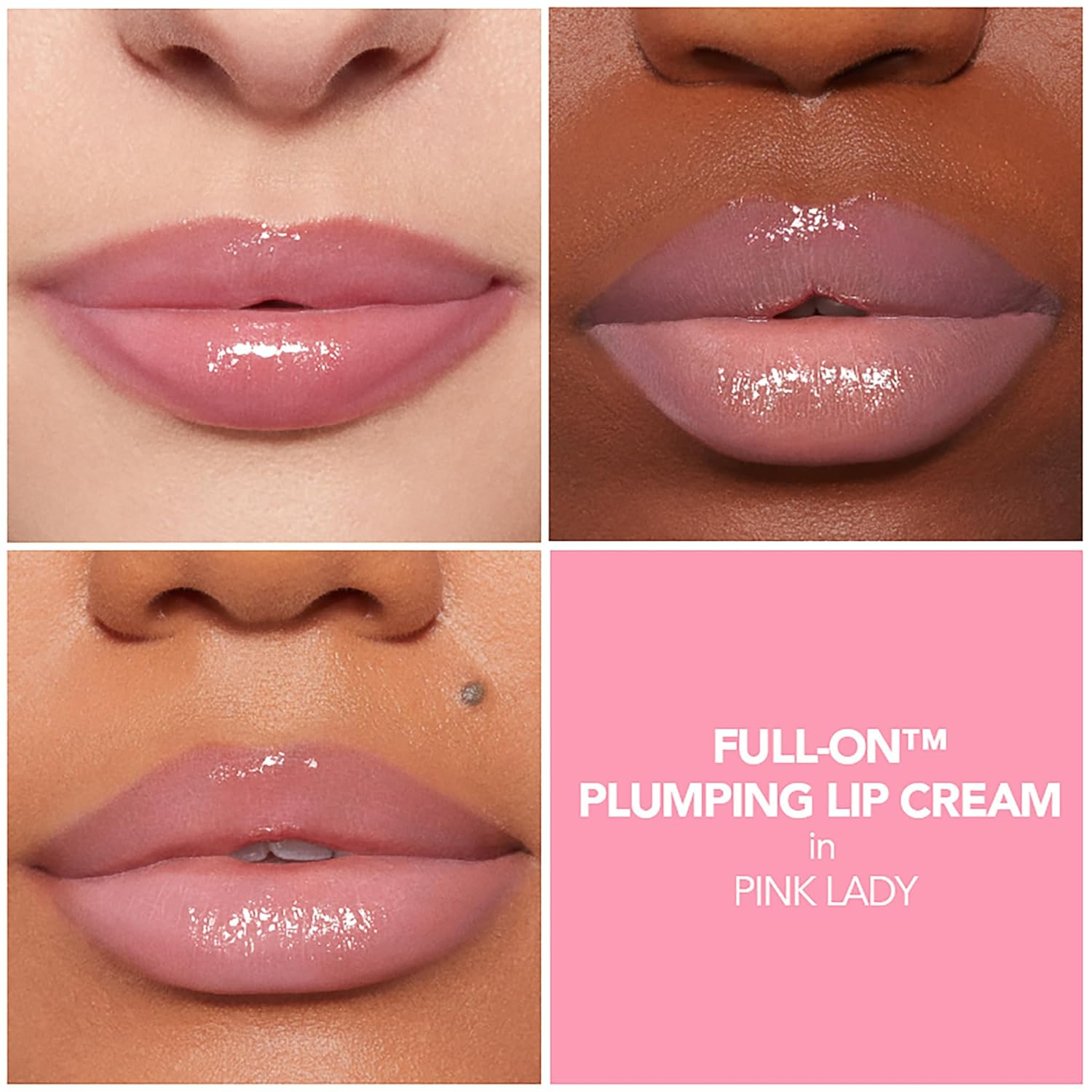 BUXOM Full-On Plumping Lip Cream, Hydrating Lip Plumper Gloss with Peptides & Hyaluronic Acid, High-Shine Tinted Formula for Fuller, Softer Lips, Cruelty-Free