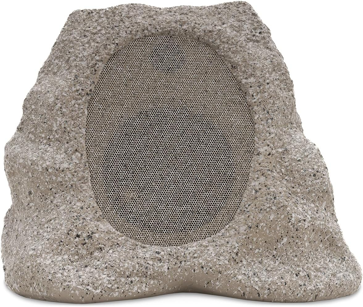 Victrola Rock Speaker Connect Bluetooth Outdoor Speaker with Solar Charging - Each (Stone)