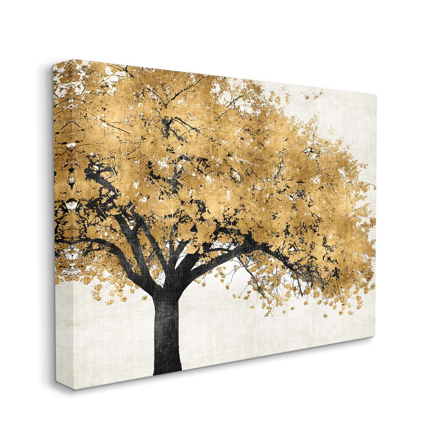 Traditional Tree with Autumn Leaves over Neutral 30 in x 24 in Painting Canvas Art Print, by Stupell Home Décor