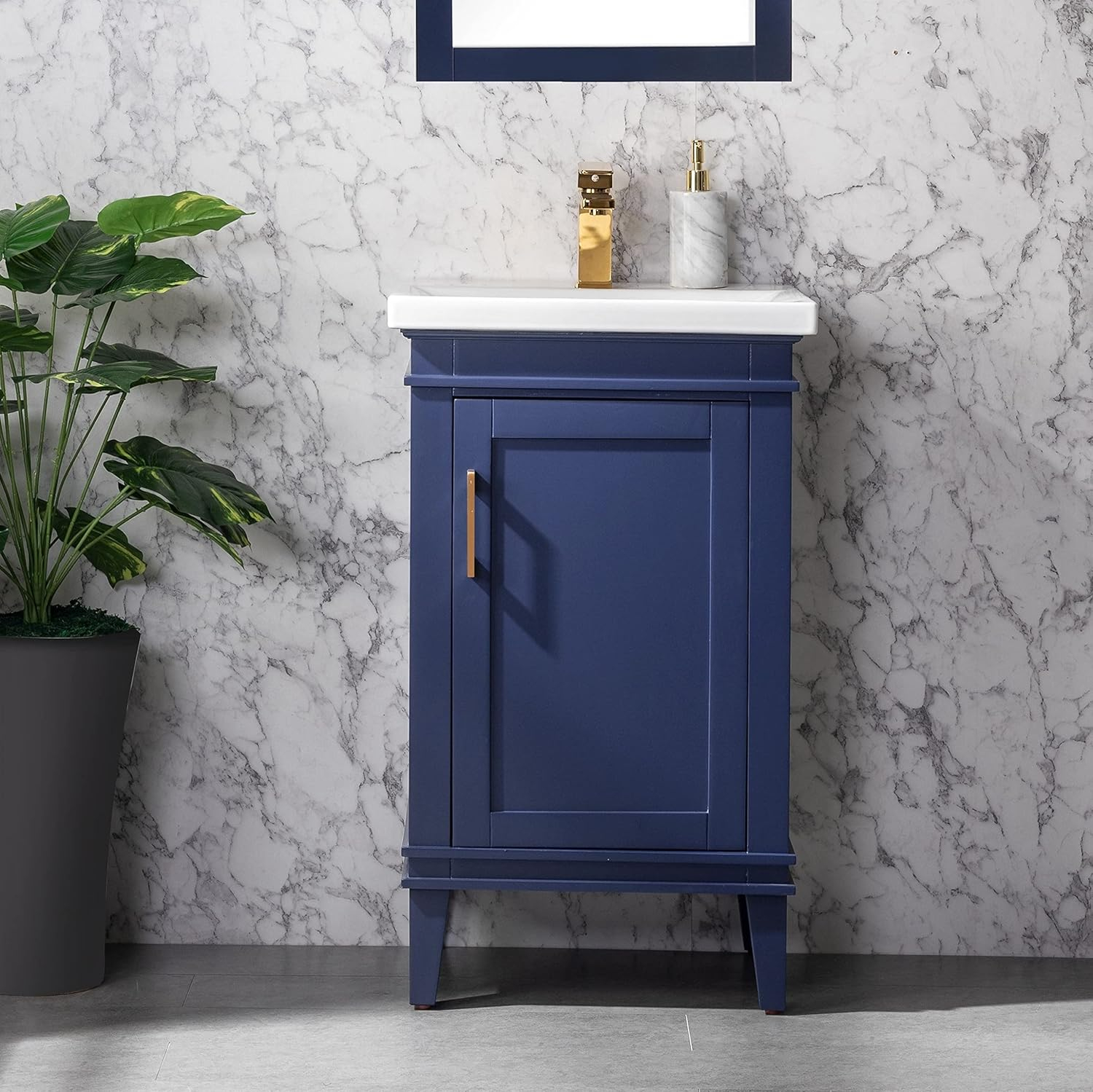 Avery 20" Single Bathroom Vanity with Porcelain Top - Blue