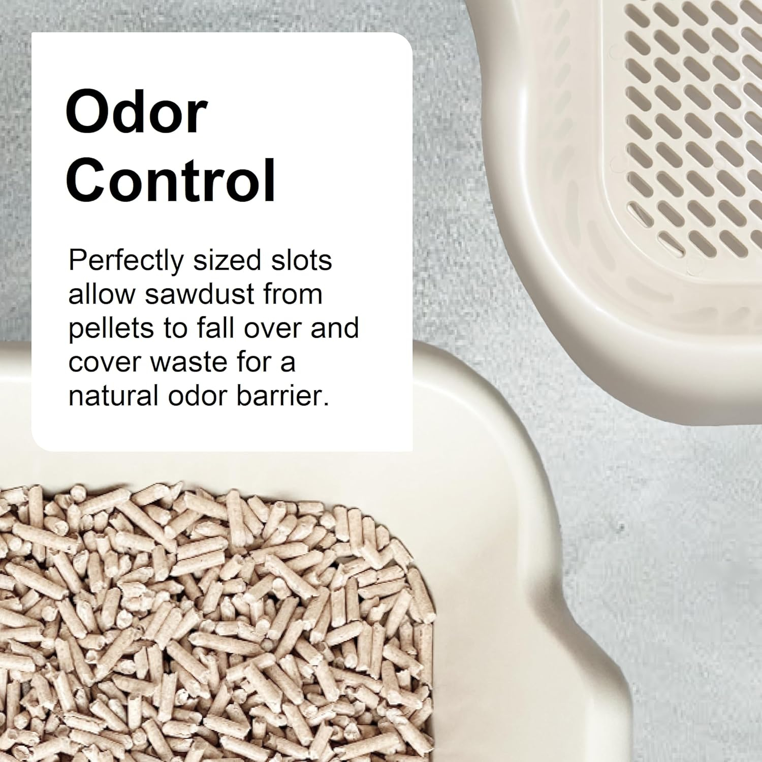 Mr. Catman Wood & Pine Pellet Cat Sifting Litter Box Kitty Litter System, Sifting Pan & Extra-Large 7-Day Waste Storage Tray - Less Tracking, Easy Clean, Odor Control, Anti-Leakage