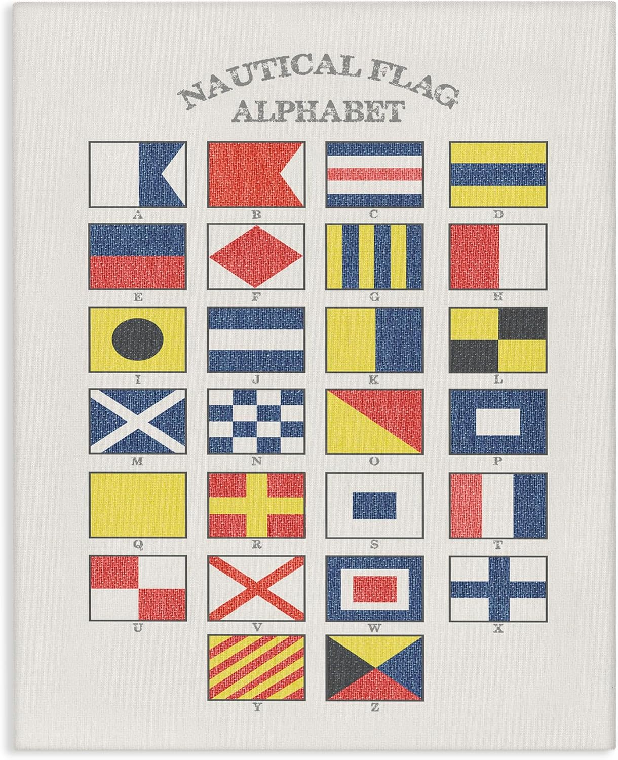 The Stupell Home Decor Collection Nautical Flag Alphabet Wall Art