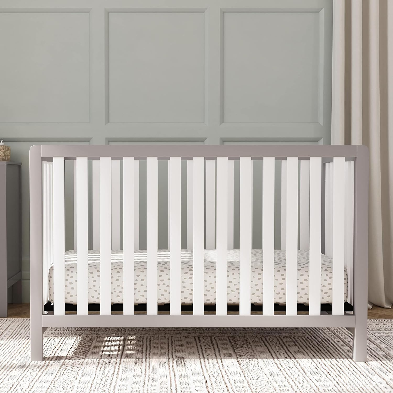 Carter's by DaVinci Colby 4-in-1 Convertible Crib in Gray and White