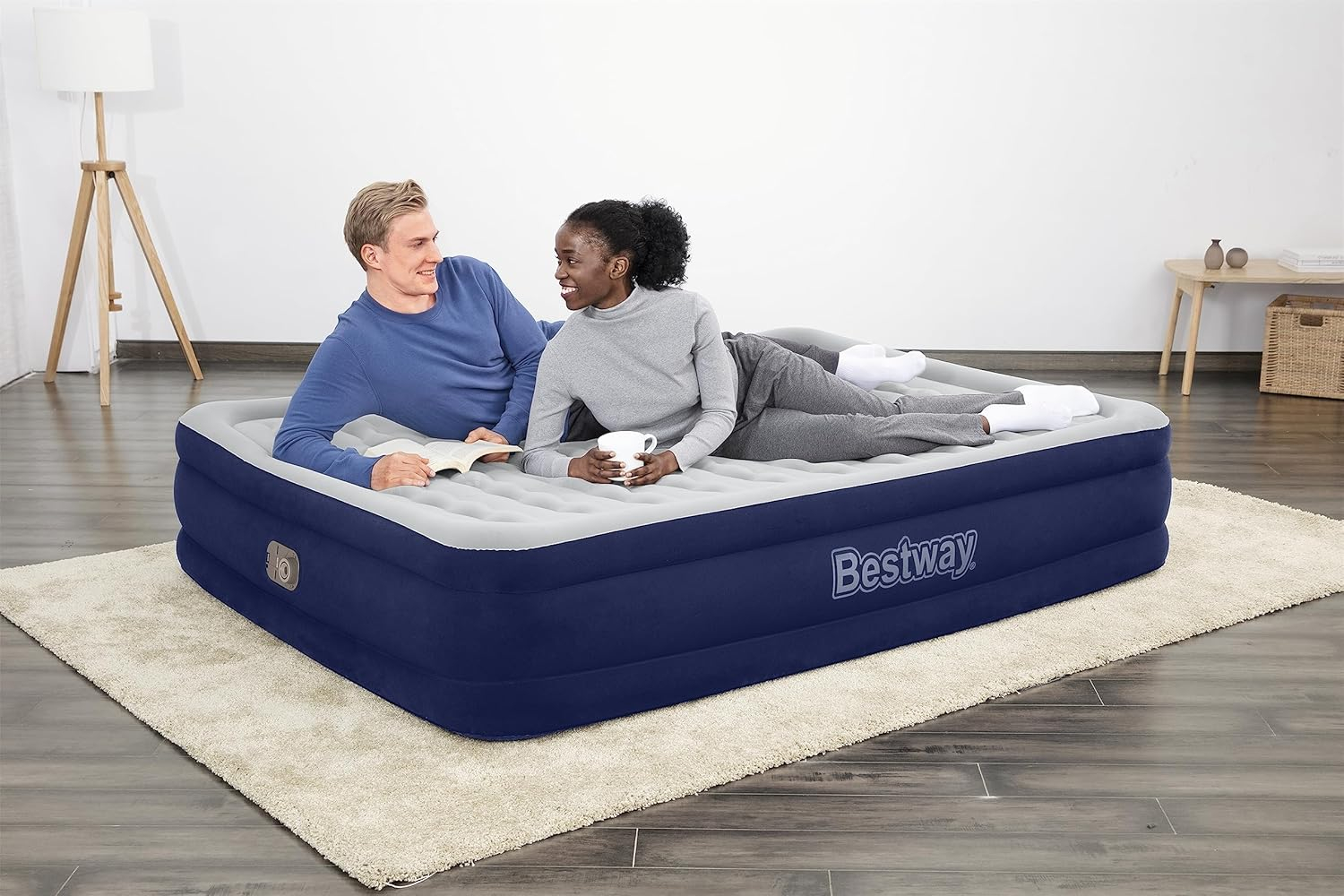 Bestway Tritech Air Mattress Queen 15" with Built-in AC Pump Included