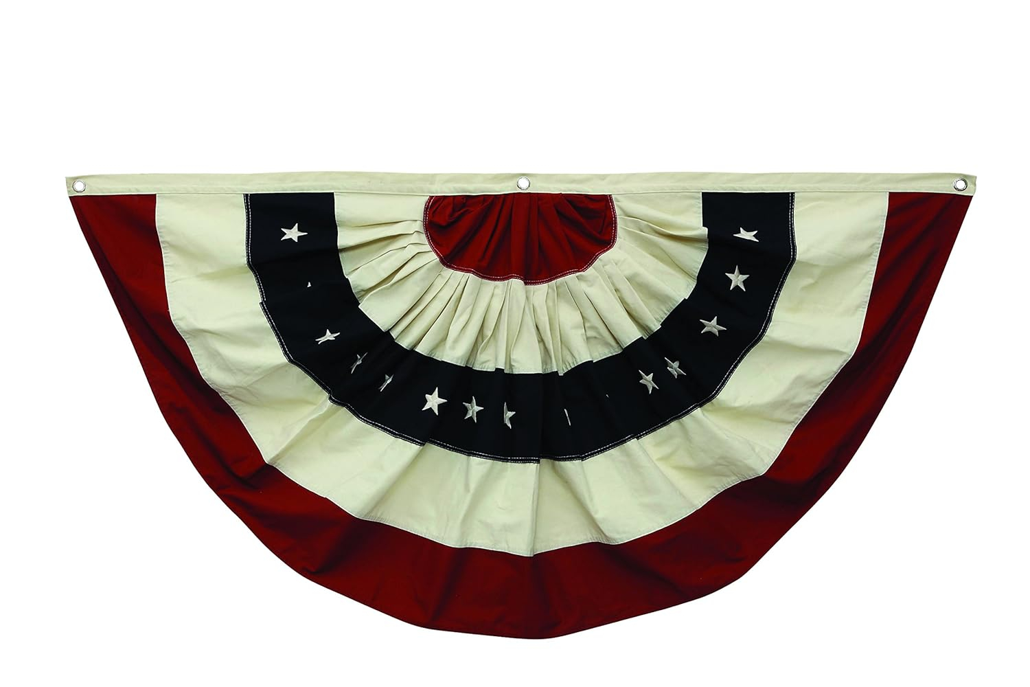 3R Studios 59L x 30H in. Fabric USA Flag in Half Circle Design