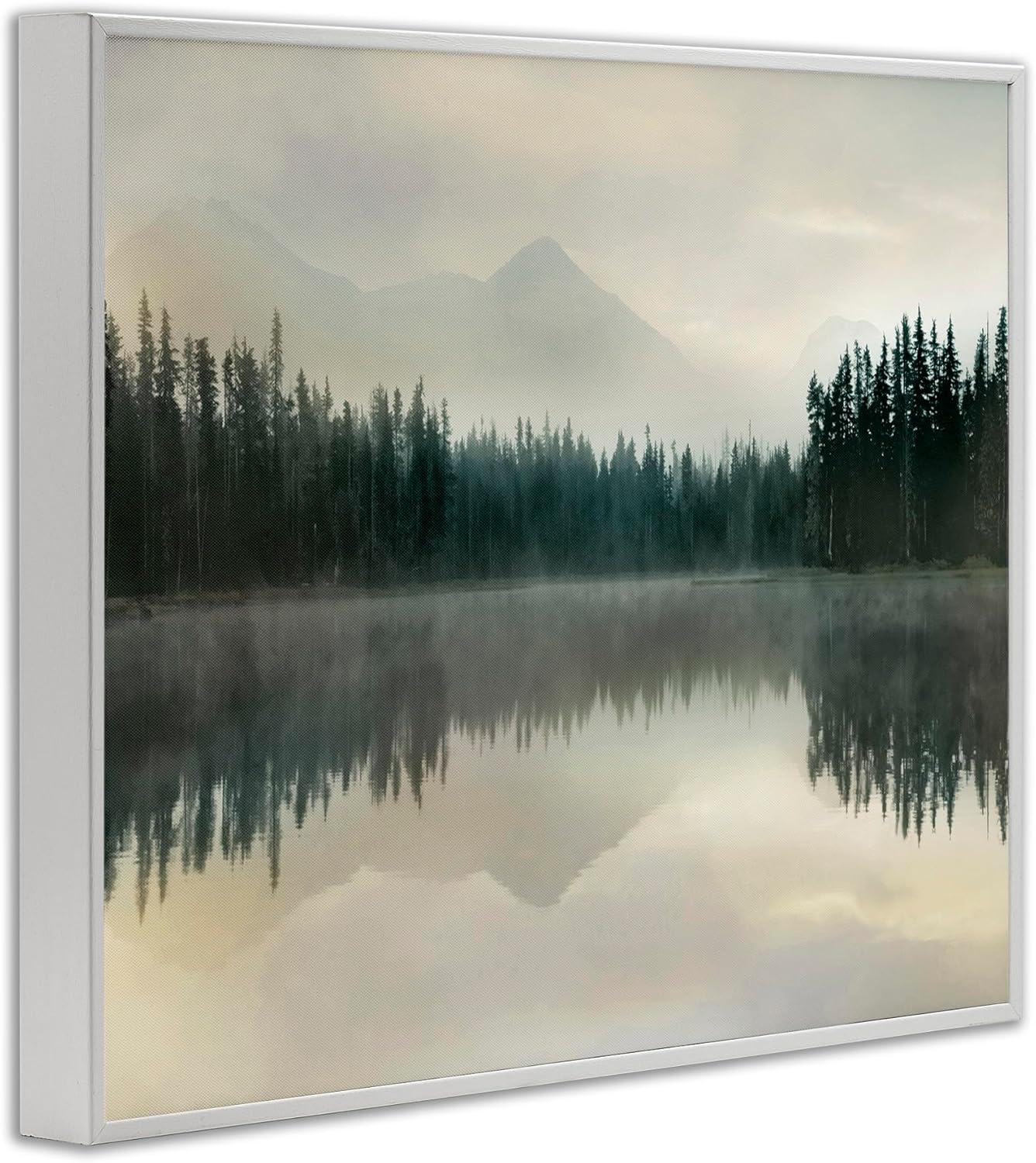 Stupell Indtries Foggy Lake Forest Landscape Soft Nature Water Reflection,30 x 24,Design by Danita Delimont
