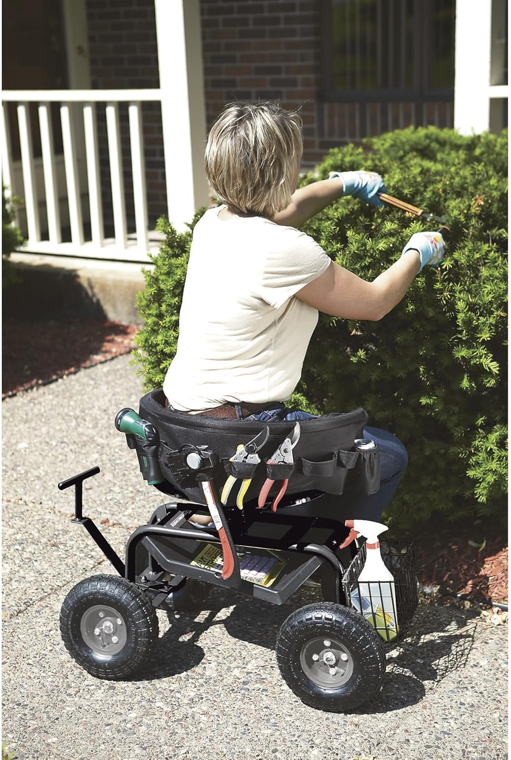 Strongway Deluxe Rolling Garden Seat with Easy Change Turnbars