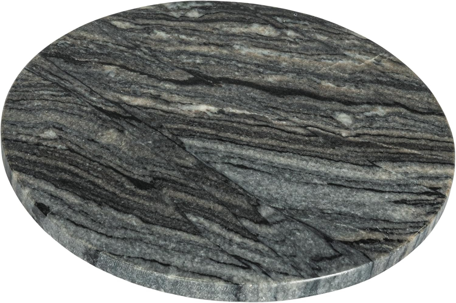 11 in. Gray Marble Round Cheese and Cutting Board