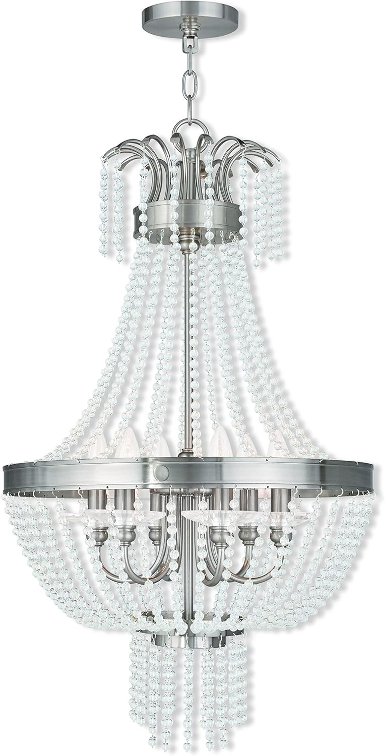 Livex Lighting Valentina 6 - Light Chandelier in  Brushed Nickel