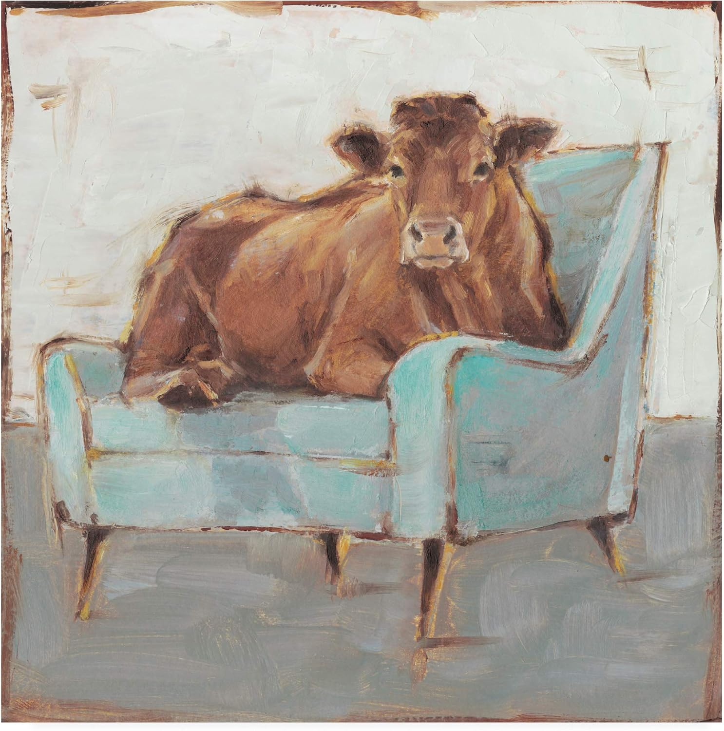 Trademark Fine Art -Ethan Harper 'Moo-ving In IV' Canvas Art - 14''x14''