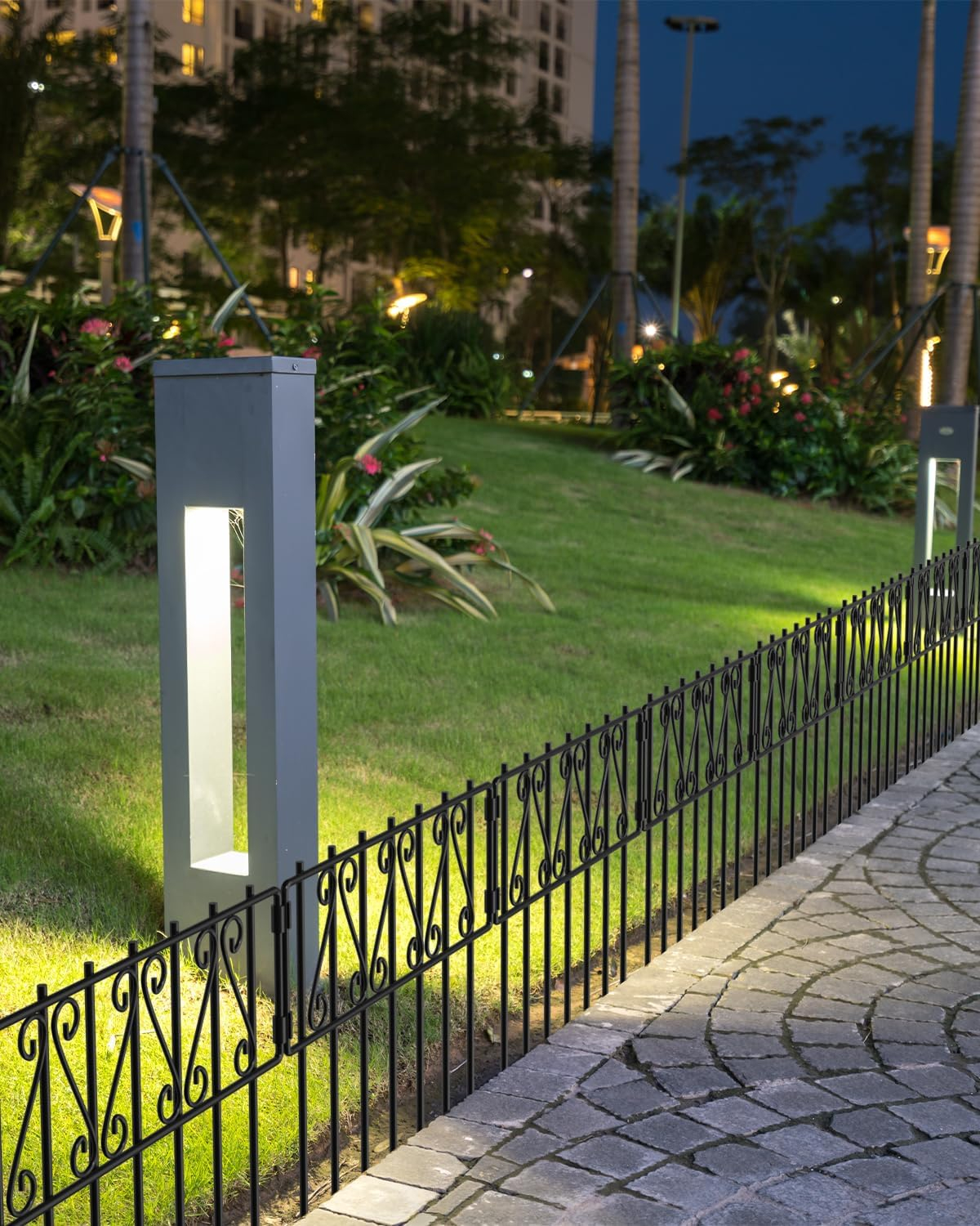 MOOACE 25 Pack Animal Barrier Fence,16.7 in(H) X 26.25 Ft(L) No Dig Decorative Fences, Rustproof Metal Small Fencing Panels, Dog Rabbits Blocker Fence for Outdoor Yard for Ground Stakes