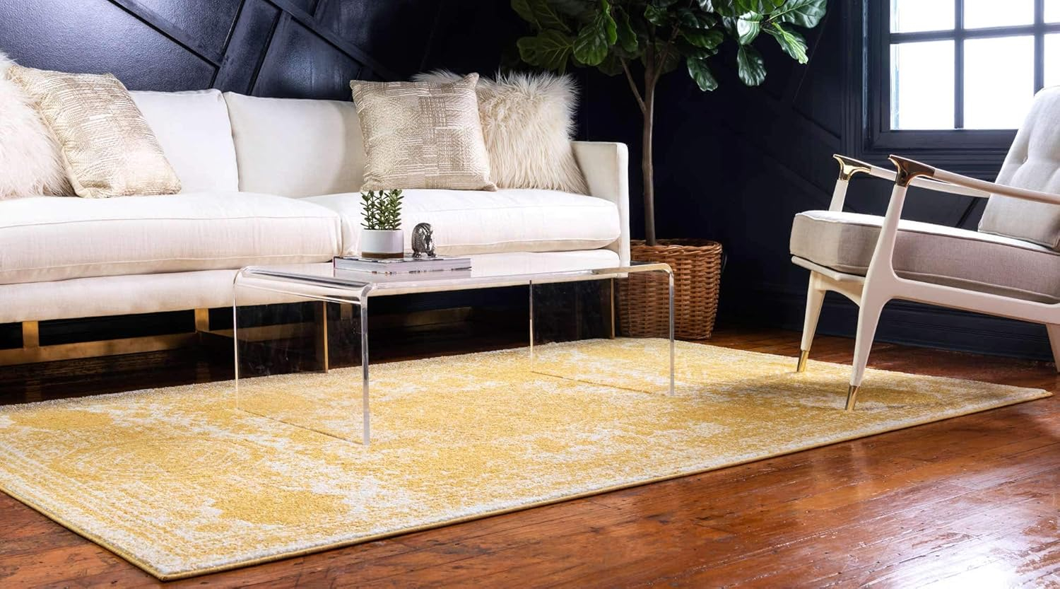 Bromley Wells Yellow 5 ft. x 8 ft. Area Rug