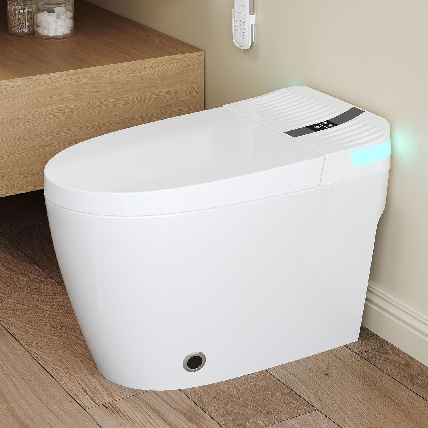 Eridanus White Vitreous China Smart Bidet Toilet with Heated Seat and Remote Control