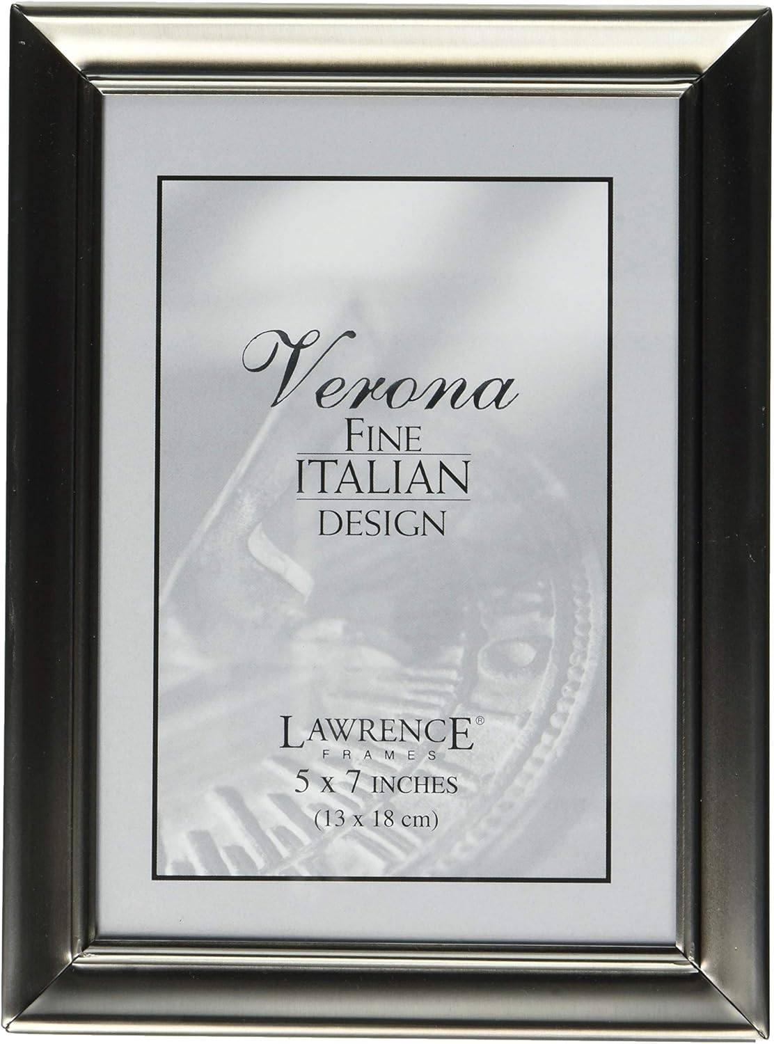 Brushed Pewter 5x7 Metal Picture Frame