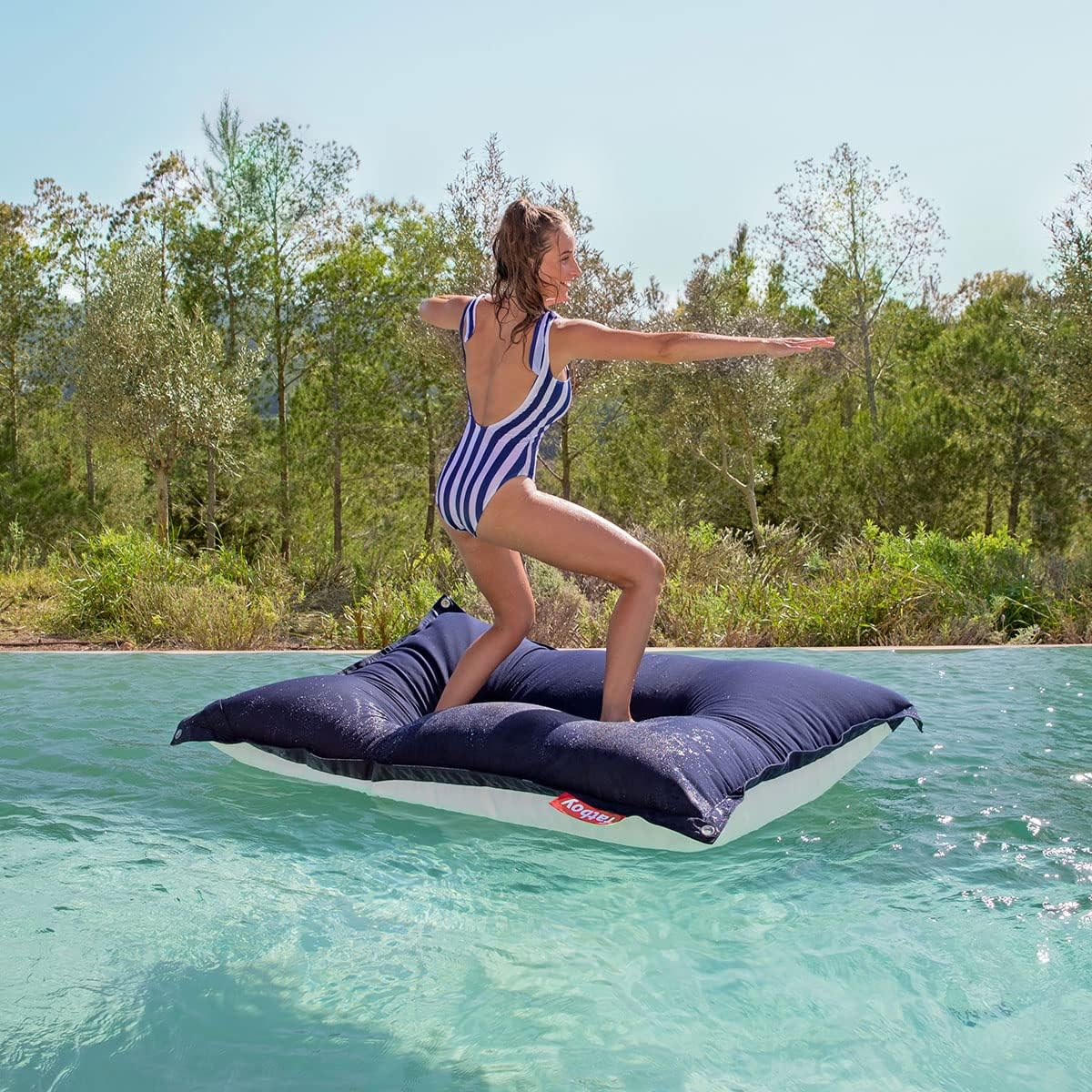 Dark Ocean Foam Water-Resistant Floating Lounger