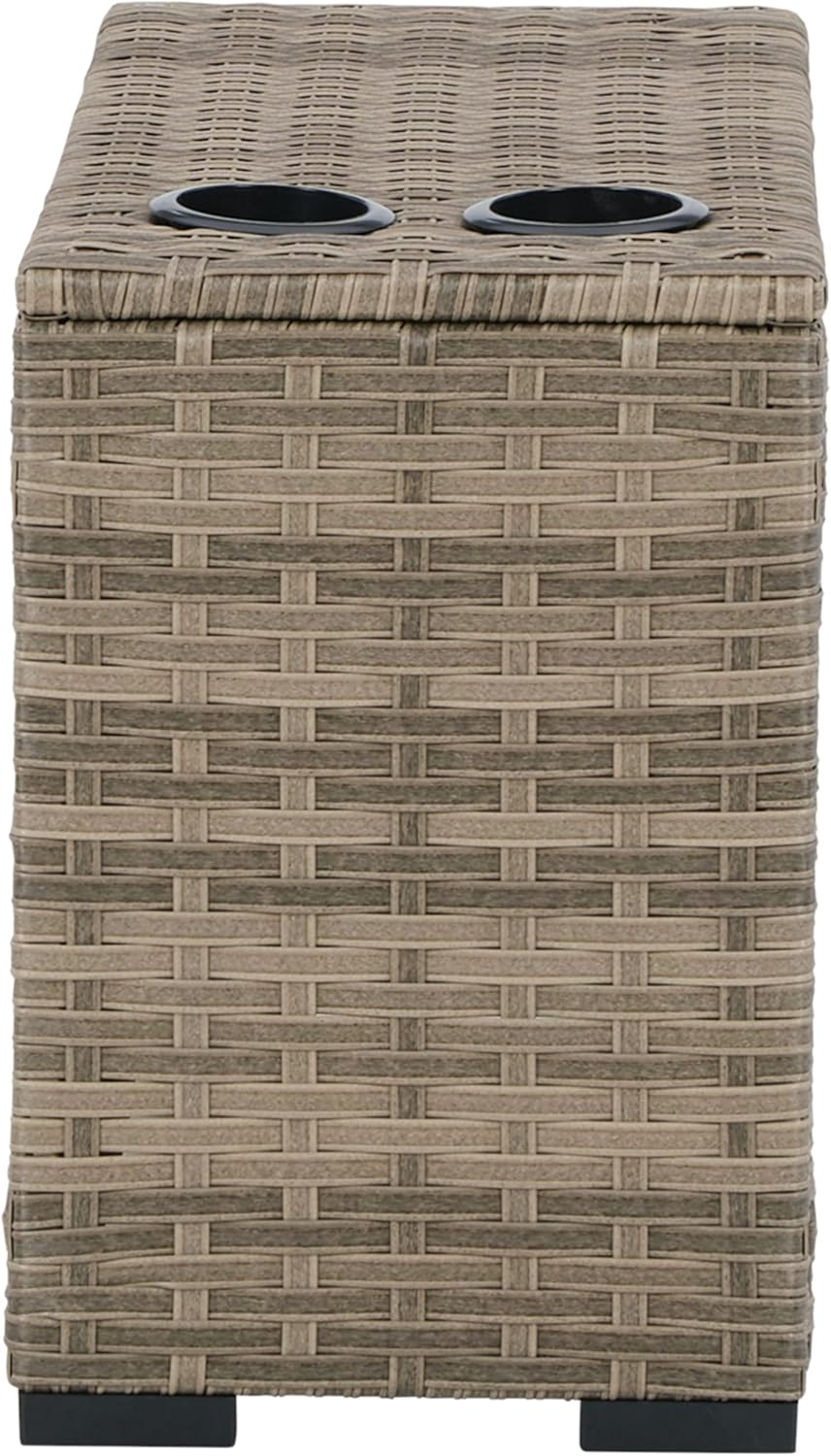 Signature Design by Ashley Contemporary Calworth Outdoor Console, Beige