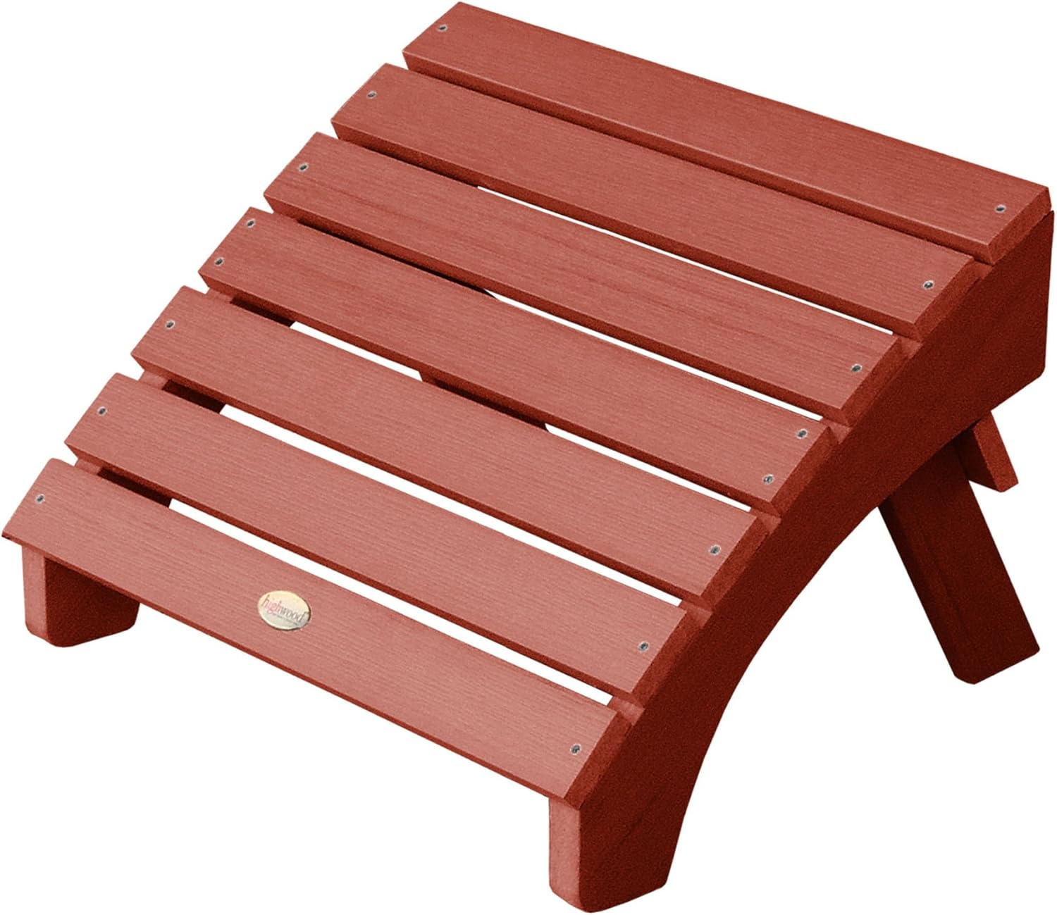 Highwood AD-OTL1-RED Adirondack Folding Ottoman, Rustic Red