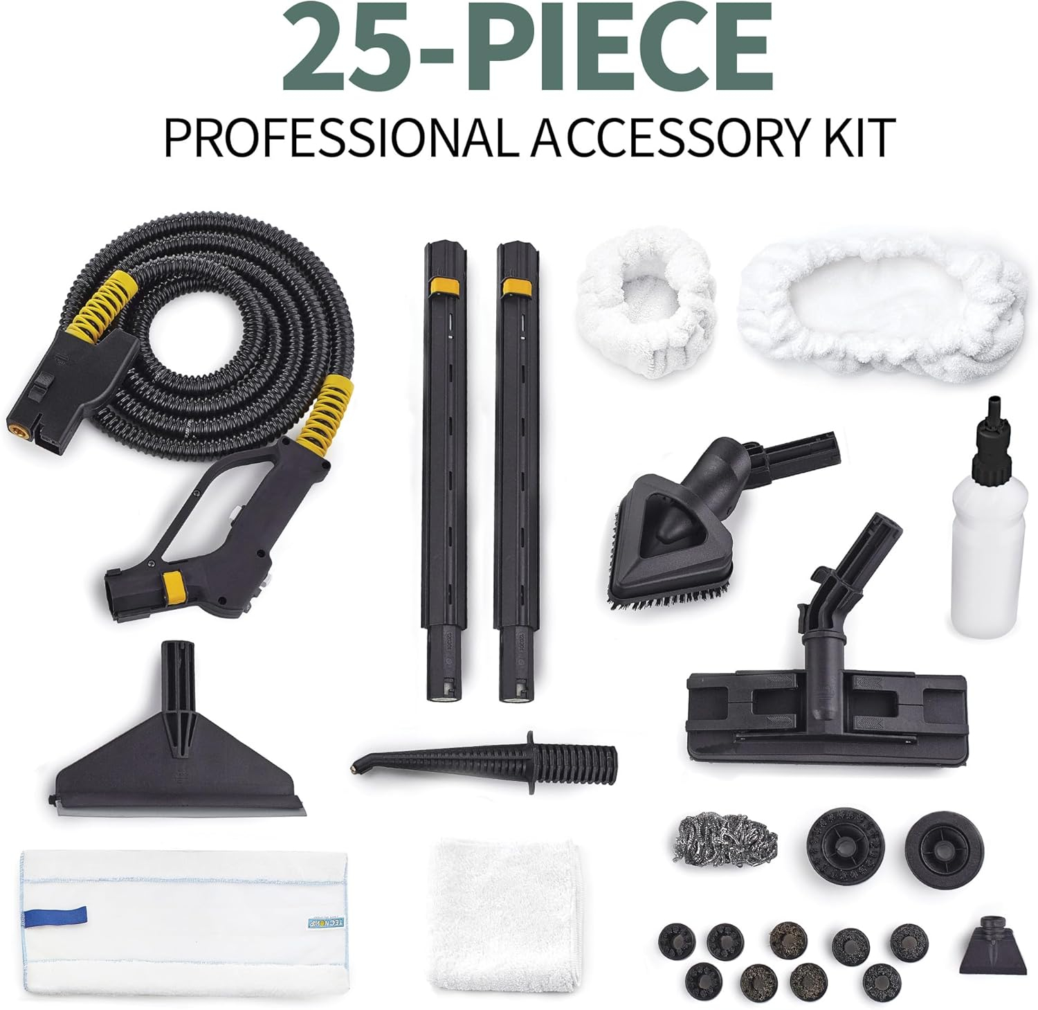 TOSCA™ Steam Cleaner by Dupray. A commercial-grade steam cleaner with enamel-coated steel case and intuitive digital interface. 1600w of power for car detailing, grout cleaning, & tile restoration.