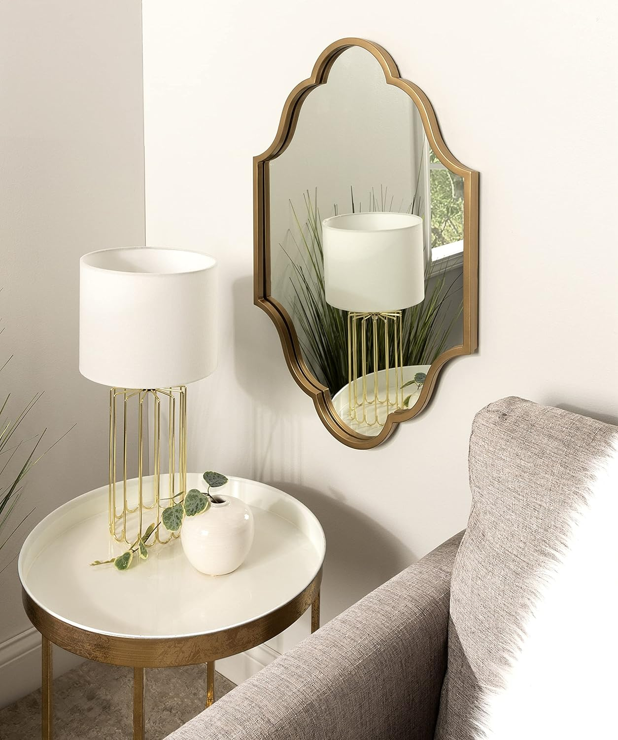 Kate and Laurel Rowla Framed Wall Mirror, Gold 20x30