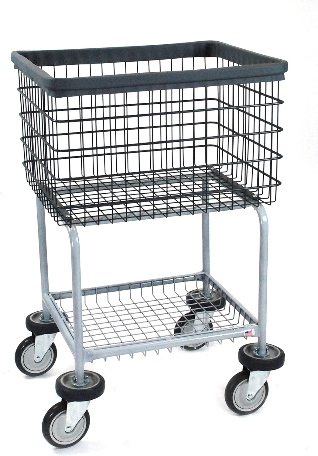 WB 300 Everstrong Superior Wire Laundry Cart, 2.8 Bushel, Chrome