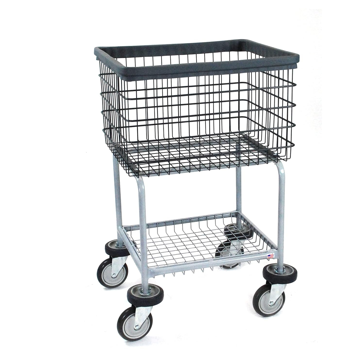 WB 300 Everstrong Superior Wire Laundry Cart, 2.8 Bushel, Chrome