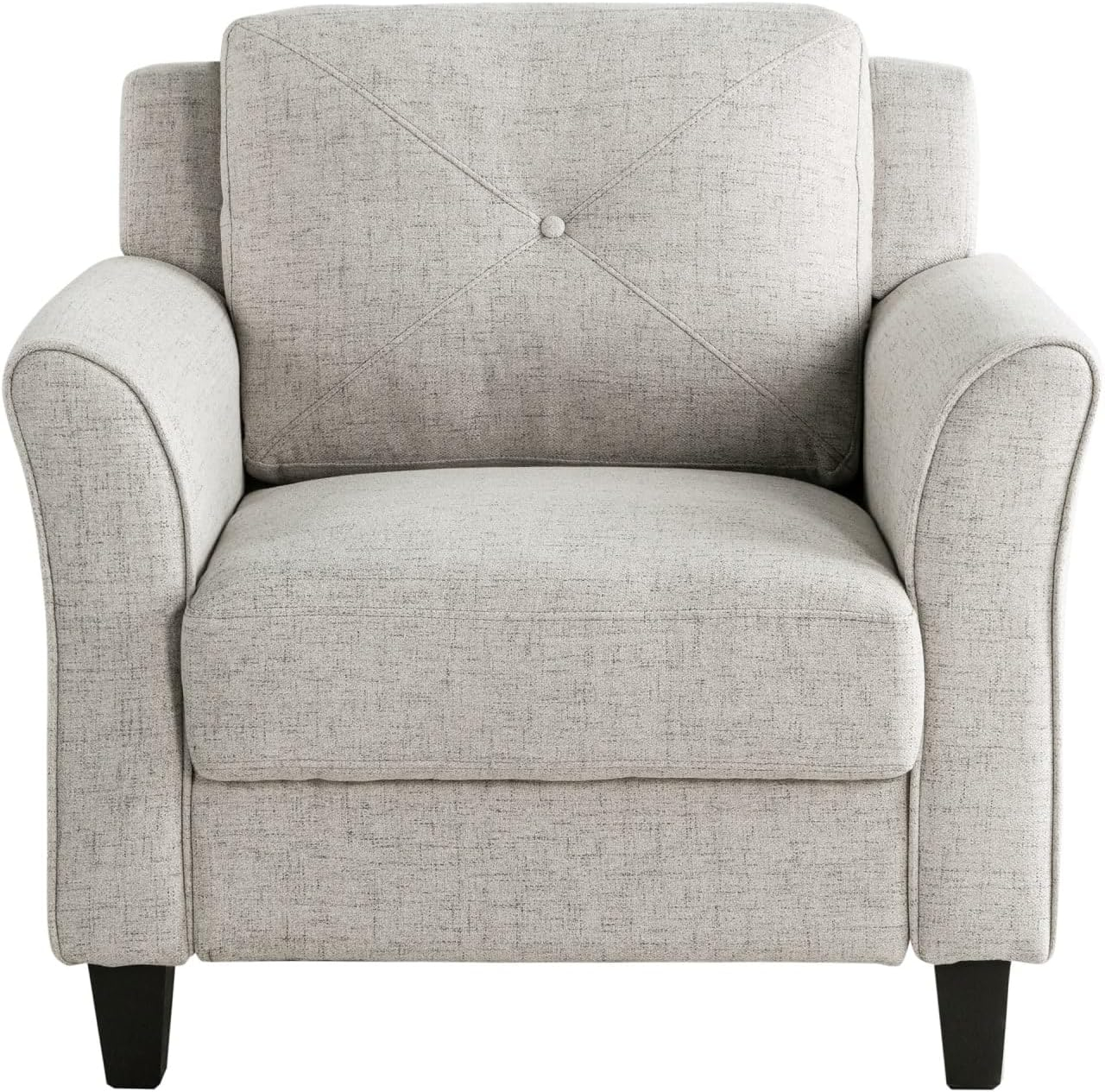 Harvard Brown Microfiber with Round Arm Chair