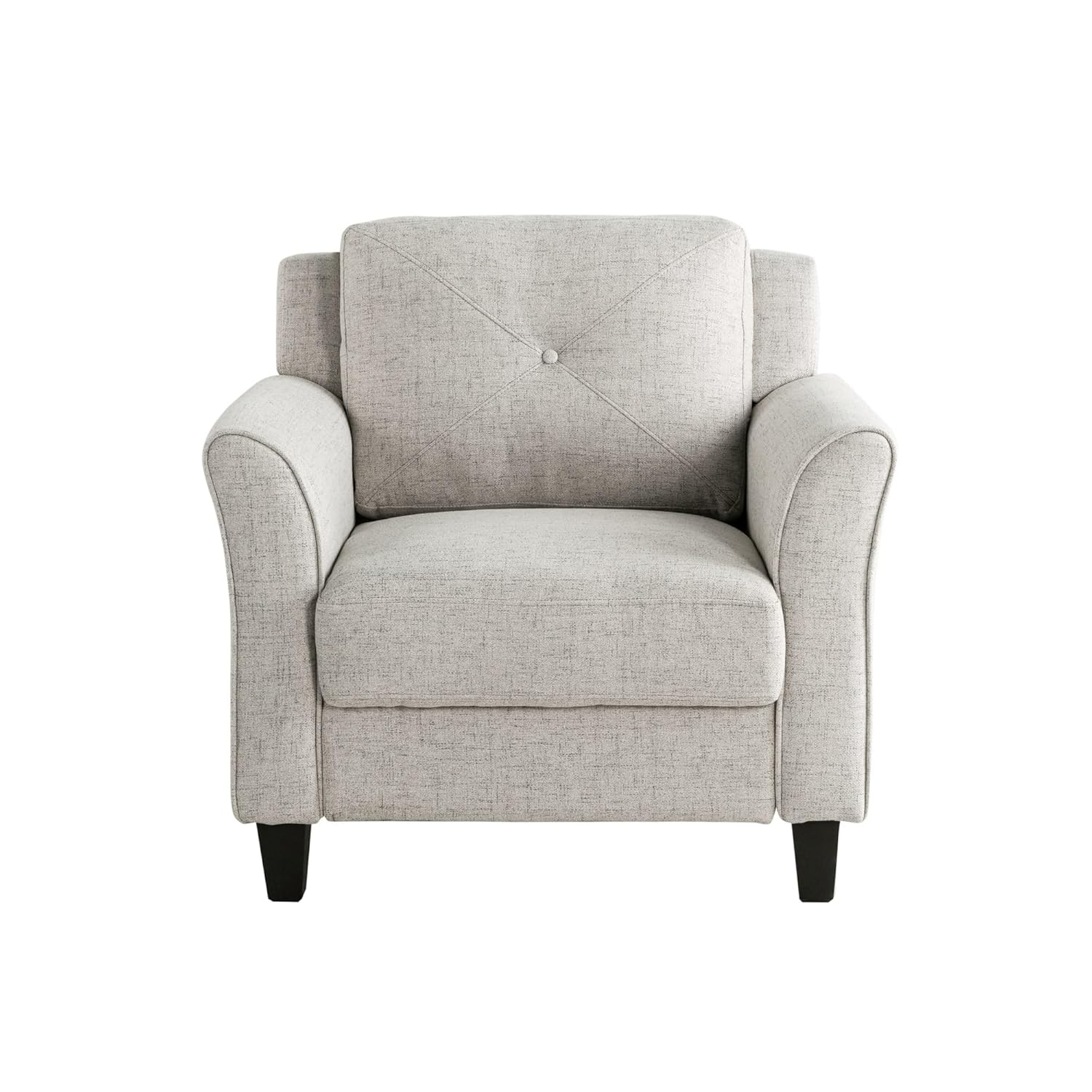 Harvard Brown Microfiber with Round Arm Chair