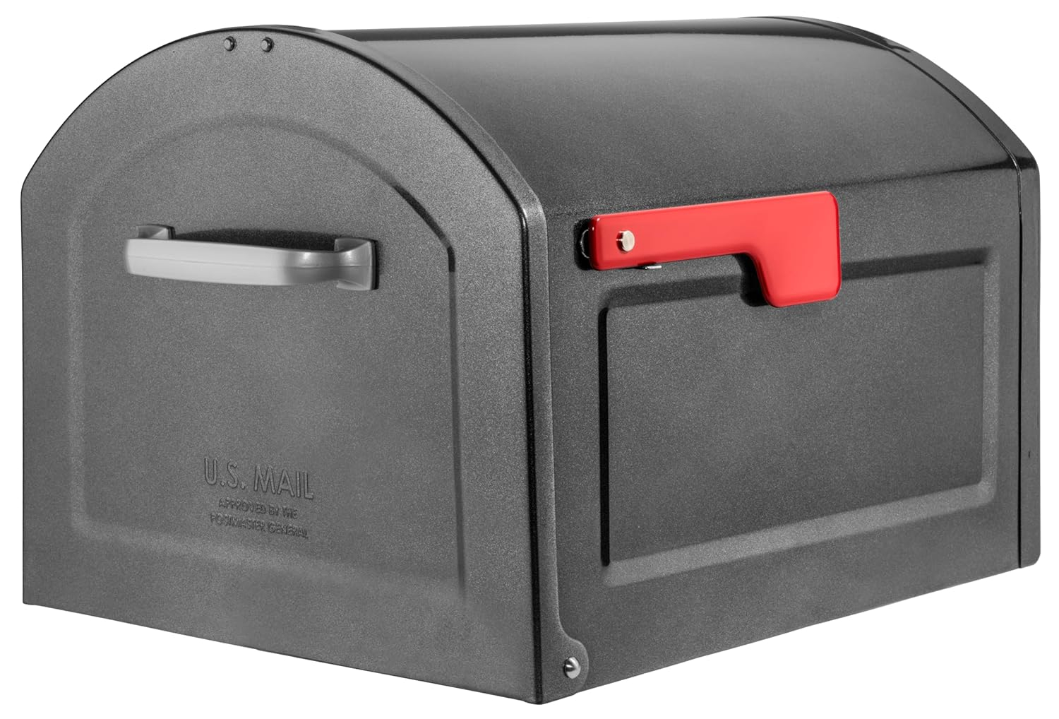 Architectural Mailboxes Centennial Post Mount Galvanized Steel Post Mount Pewter Mailbox